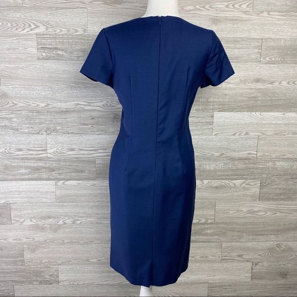 Di Stefano Sartoria Italiana VTG Navy Fitted Career Work Business Casual Dress S - Picture 5 of 7